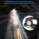 LED Headlight Super Bright Head Torch with 3 Lighting Modes