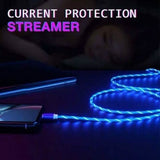 LED Light USB Charger Cable 3-in-1 Fast Charging