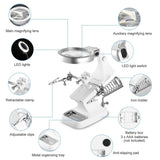 LED Lights Helping Hands Magnifying Glass