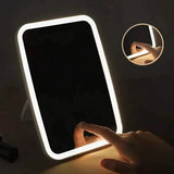 LED Makeup Mirror with Touch Sensor - 3 Color Lighting Modes