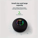 LED Portable Wireless Rechargeable Suction Bathroom Speaker