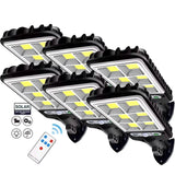 LED Solar Light Motion Sensor 3 Modes Flood Lamp Outdoor Street Wall Yard Garden
