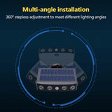 LED Solar Powered Wall Light Rotatable Waterproof Motion-Sensor Lights
