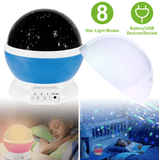 LED Star Sky Projector Night Light Kids Rotating Starry Night Lamp USB Sleep Light Xmas Gift