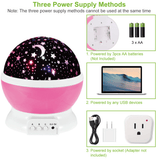 LED Star Sky Projector Night Light Kids Rotating Starry Night Lamp USB Sleep Light Xmas Gift