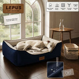 Lepus Dolce Premium Blue Pet Bed Soft Baby Face Fabric Medium