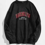 Letter Graphic Thermal Lined Sweatshirt