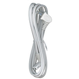 Substitute for LG EAD64108402 White AC Power Cable | Right-Angle C7 Figure-8 - Right-Angle 2-Prong Male | Non-Polarized - EAD64108402