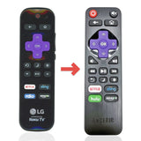 Anderic Substitute for LG LF-RCRUS-16 ROKU TV Remote Control 398GR10BELG00U [RRLF16]