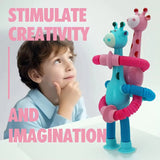 Light up Giraffe Pop Tubes - Flexible Tubes with LED Lights and Suction Cups Asst. Colors(each)