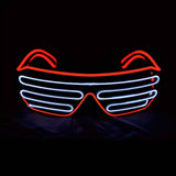 Light Up Shutter Neon Rave Flashing LED Sunglasses