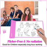 Light-up Tracing Pad Pink Coloring Drawing Art Gift Toy