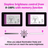Light-up Tracing Pad Pink Coloring Drawing Art Gift Toy