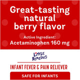 Little Remedies Infant Fever & Pain Reliever, Natural Berry Flavor, 2 Fl Oz (Pack of 2)