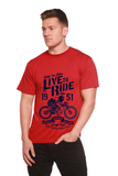 Live To Ride Men's Bamboo Viscose/Organic Cotton Short Sleeve Graphic T-Shirt