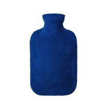 Fashy Polar Fleece Hot Water Bottle - 2 Liter Blue - Comfort & Pain Relief