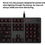 Logitech G413 Backlit Mechanical Gaming Keyboard USB Passthrough Carbon (Refurbished)
