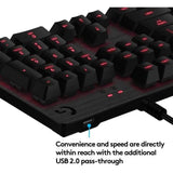 Logitech G413 Backlit Mechanical Gaming Keyboard USB Passthrough Carbon (Refurbished)