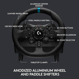 Logitech G923 Racing Wheel and Pedals (Refurbished)