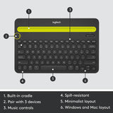 Logitech K480 Bluetooth Multi-Device Keyboard Black