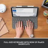 Logitech Slim Folio Bluetooth Keyboard Case for iPad (10th Generation) with Integrated Wireless Keyboard (Refurbished)