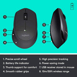Logitech Wireless Combo Full-Sized Keyboard with Comfortable Right-Handed Mouse (Refurbished)
