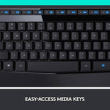 Logitech Wireless Combo Full-Sized Keyboard with Comfortable Right-Handed Mouse (Refurbished)