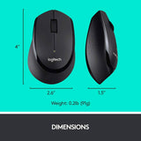 Logitech Wireless Combo Full-Sized Keyboard with Comfortable Right-Handed Mouse (Refurbished)