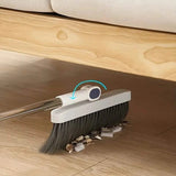 Long Handle Rotating Broom and Dustpan Set with Comb Tooth