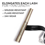 L'Oreal Paris Makeup Telescopic Original Lengthening Mascara, Blackest Black, 0.27 Fl Oz (1 Count)