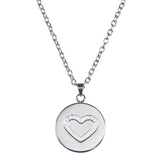 Love, Faith, & Survival Cubic Zirconia Disc Necklace