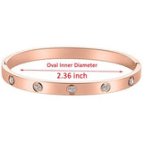 Love Friendship Bracelet Bangle with Cubic Zirconia Stones