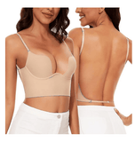 Low Back Bras For Women-seamless Deep U Plunge Backless Bras Convertible Multiway Low Cut Open Back Bra Halter Bras