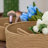 Coco Clementine 2-Piece Jute Storage Baskets Set - Eco-Friendly Home Organization Solution