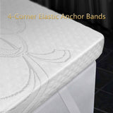 LSOFT Mattress Pad Gel Infused Memory Foam Mattress Topper 4 Corner Elastic Anchor Band Washable Bed Cover