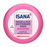 Isana Acetone-Free Nail Polish Remover Pads for Travel 30 Count