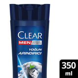 Clear Men: Intense Clean Anti-Dandruff Charcoal Shampoo - Deeply Cleanses Oily, Itchy Scalp & Controls Dandruff for Men - 11.83 fl oz