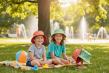 Lucky Ducky Pink & Green Polyester Bucket Hats
