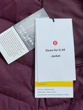 lululemon DOWN FOR IT ALL JACKET - PDBL (US, Numeric, 8, Regular, Regular, Cassis)