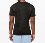 Lululemon Mens Metal Vent Tech Short Sleeve Shirt (Deep Coal Black, M)