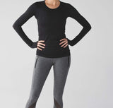 lululemon Swiftly Tech Long Sleeve Crew (Black, 10)