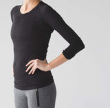 lululemon Swiftly Tech Long Sleeve Crew (Black, 10)