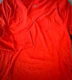 lululemon Womens UV Protection Folds Over Running Long Sleeve Shirt Slim Fit Size 8 Top Orange SLRO