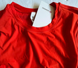 lululemon Womens UV Protection Folds Over Running Long Sleeve Shirt Slim Fit Size 8 Top Orange SLRO