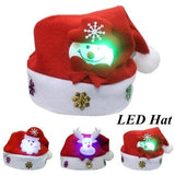 Luminous Christmas Hat Glowing Santa Claus, Snowman, Deer Christmas Hat