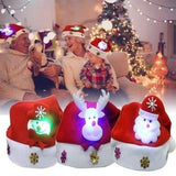 Luminous Christmas Hat Glowing Santa Claus, Snowman, Deer Christmas Hat