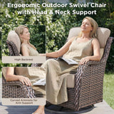 Alora Luxury 10-Piece All-Weather Outdoor Patio Furniture Set With Fire Pit Table (SAK39281)