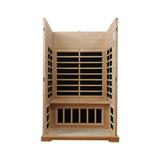 Thermora Luxury 2-Person Hemlock Wood FAR Infrared Sauna Room W/ Glass Door, 1750W (SAK81525)