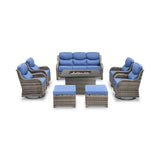 Alora Luxury 8-Piece All-Weather Patio Furniture Set With Fire Pit Table (SAK37512)
