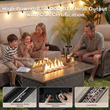 Alora Luxury 8-Piece All-Weather Patio Furniture Set With Fire Pit Table (SAK37512)